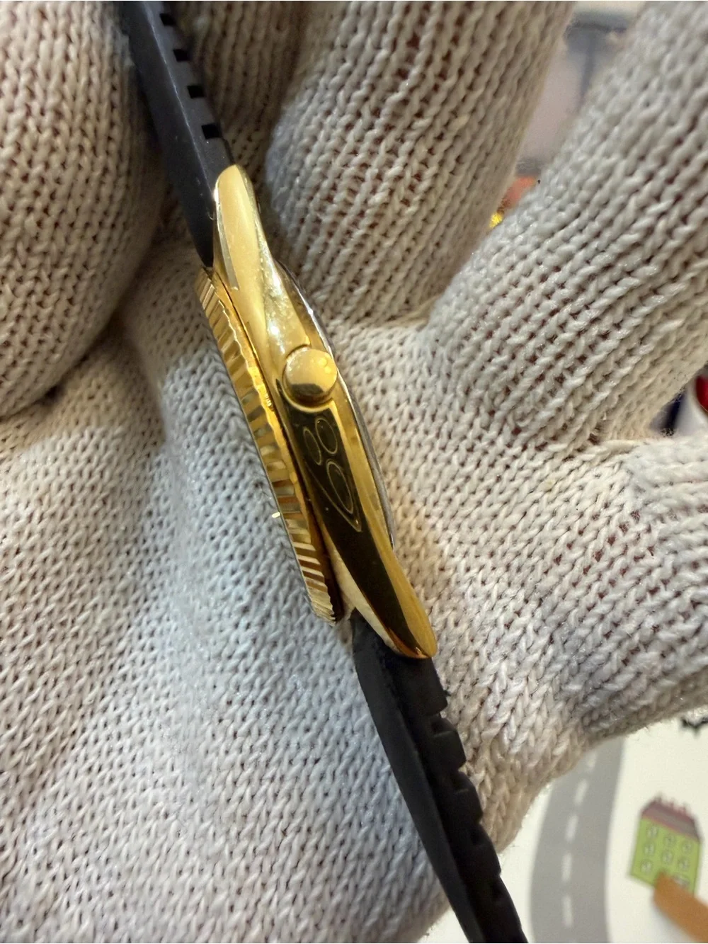 Vintage Seiko 7N43-8A10 Gold Tone Day Date Men Quartz Dress Watch